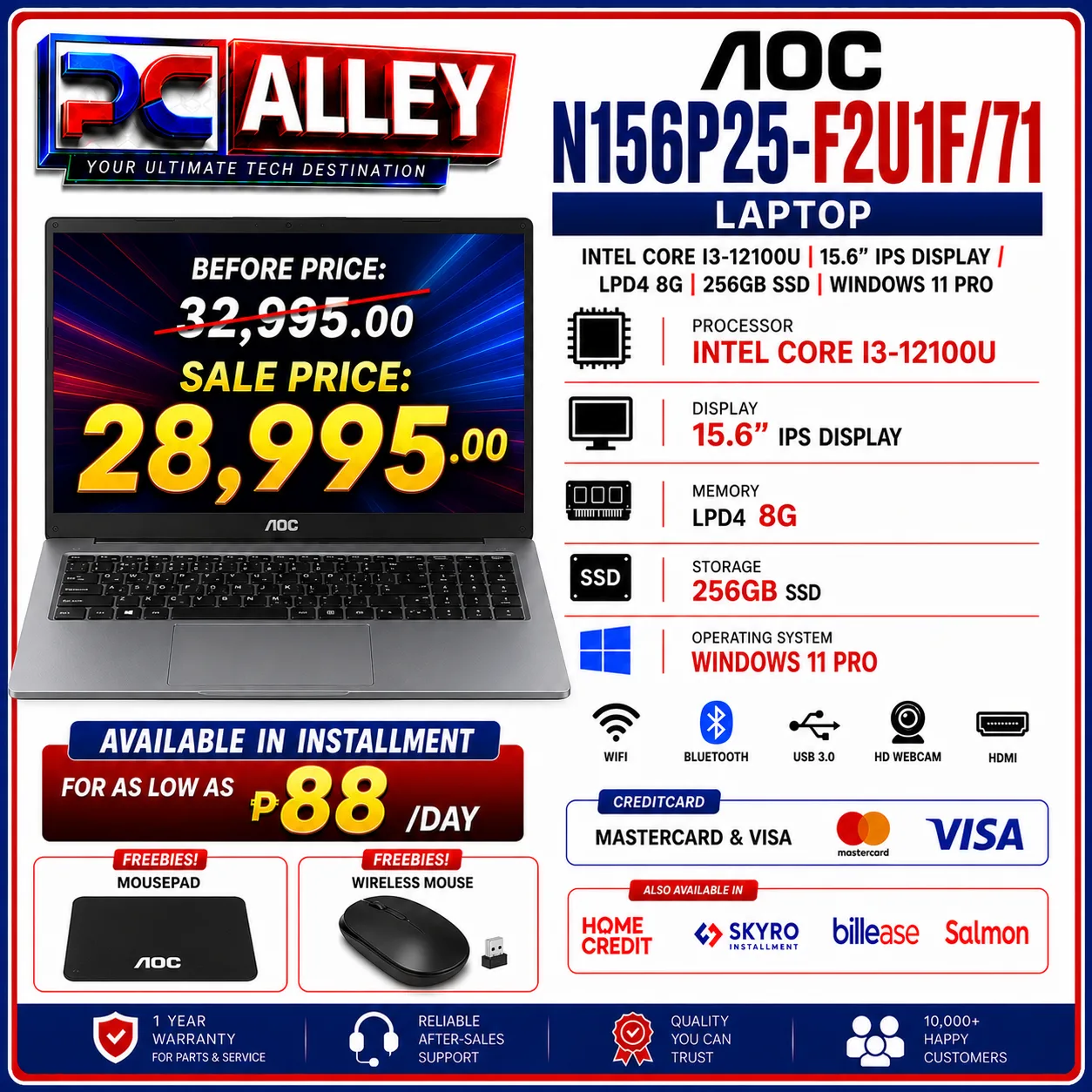 AOC N156P25-F2U1F/71 Laptop