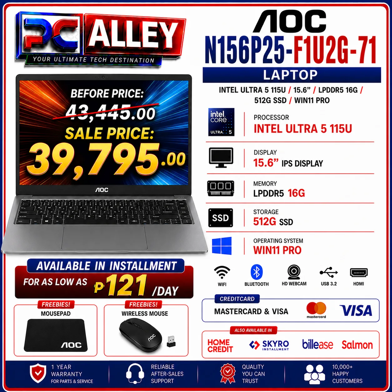 AOC N156P25-F1U2G/71 Laptop
